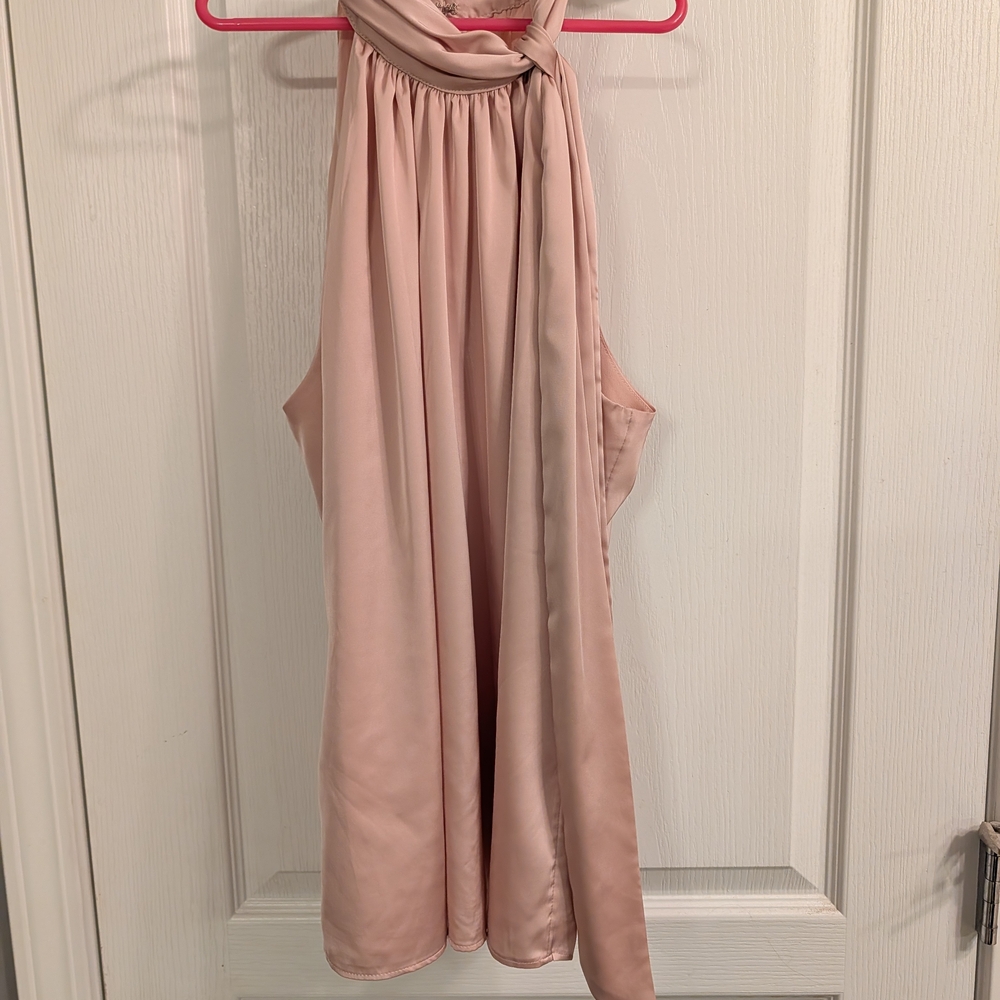 Elegant Pink Sleeveless Blouse